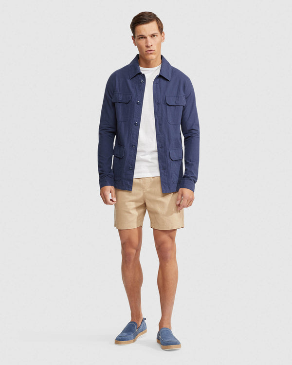 ALISTER LINEN COTTON OVERSHIRT MENS JACKETS AND COATS
