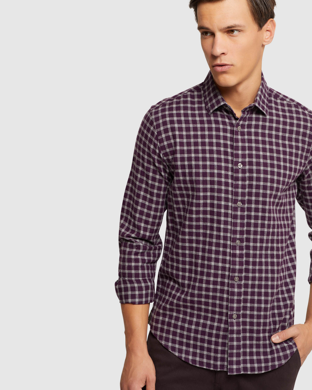 STRATTON SLIM FIT CHECK SHIRT MENS SHIRTS