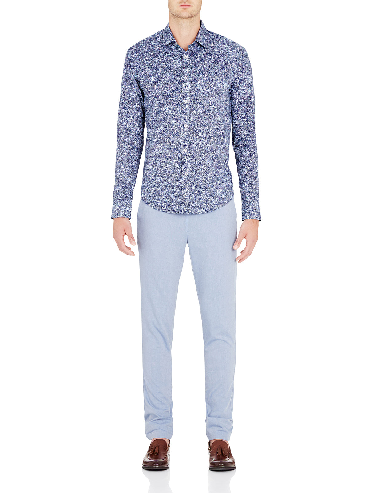 STRATTON PRINTED SHIRT BLUE