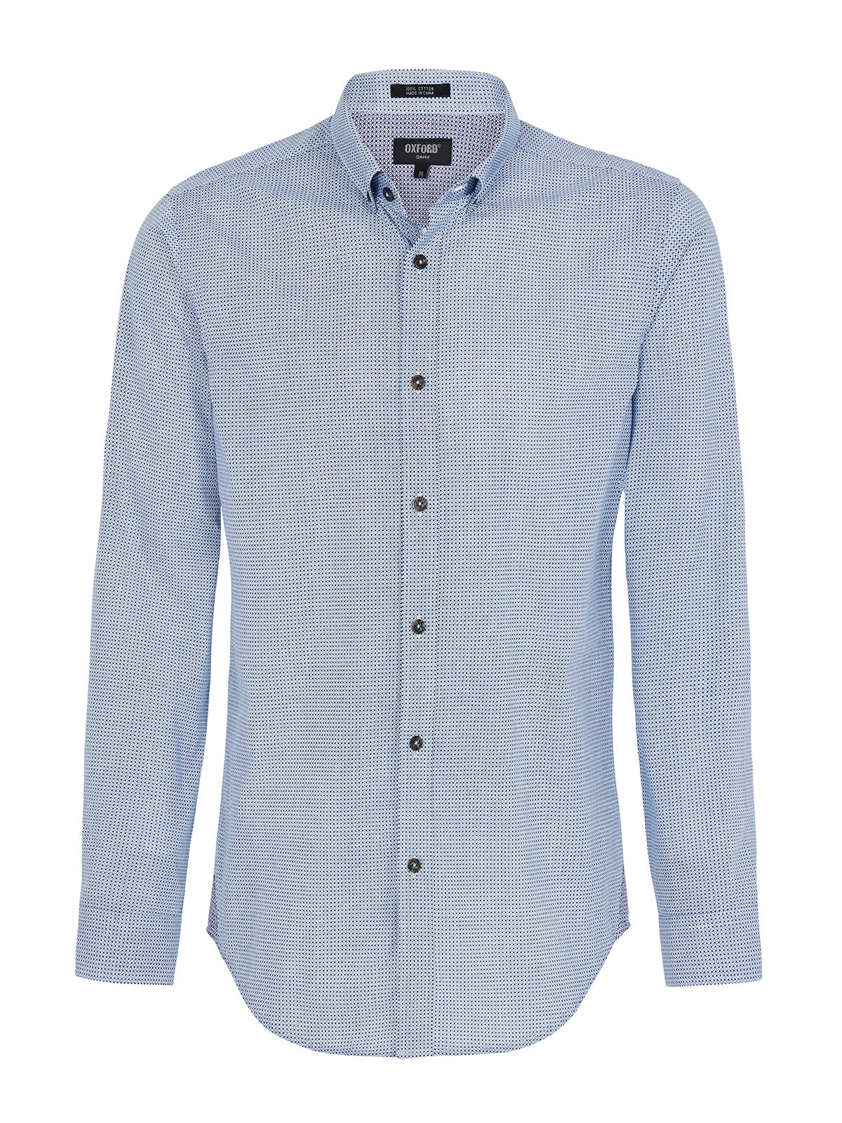 STRATTON PRINTED SPOT SHIRT BLUE