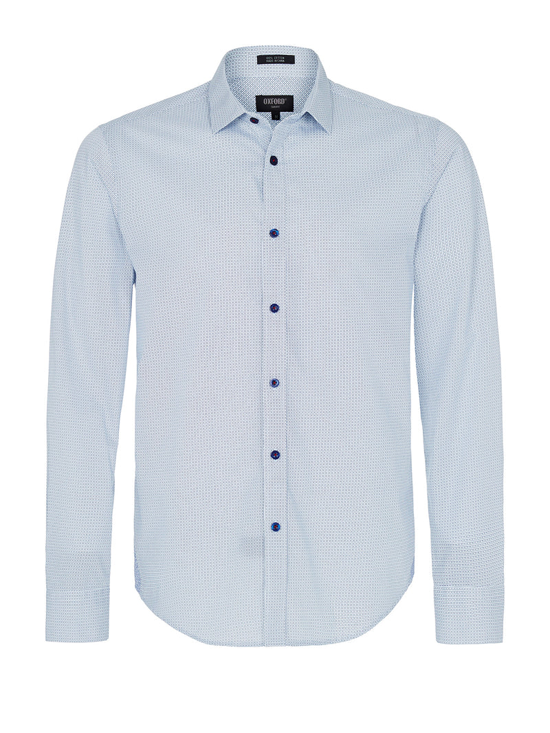 KENTON PRINTED SHIRT BLUE