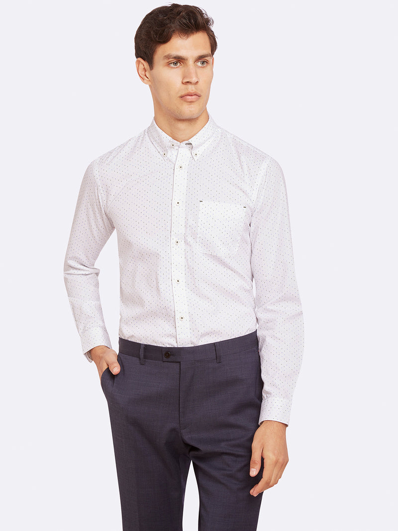 UXBRIDGE PRINTED SHIRT BLUE/WHITE