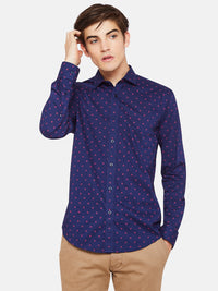 KENTON PRINTED SHIRT NAVY/RED