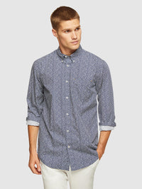 UXBRIDGE REGULAR FIT PRINTED SHIRT NAVY