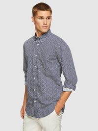 UXBRIDGE REGULAR FIT PRINTED SHIRT NAVY