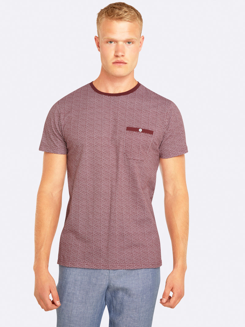 LEO PRINTED T-SHIRT PLUM RED