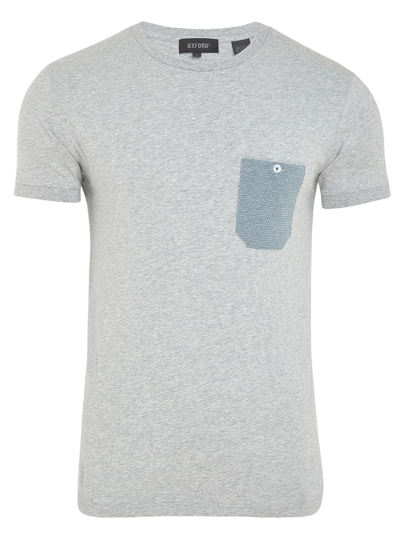 MASON CHEST POCKET TSHIRT MEL GRY