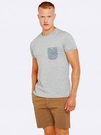 MASON CHEST POCKET TSHIRT MEL GRY