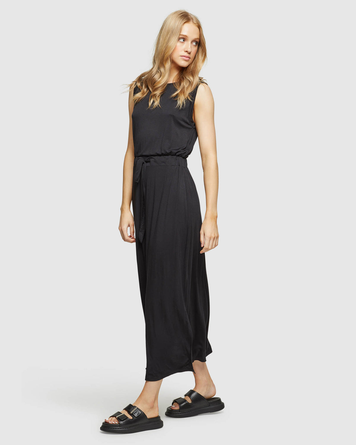 COCO DRAWSTRING WAIST KNIT DRESS WOMENS DRESSES