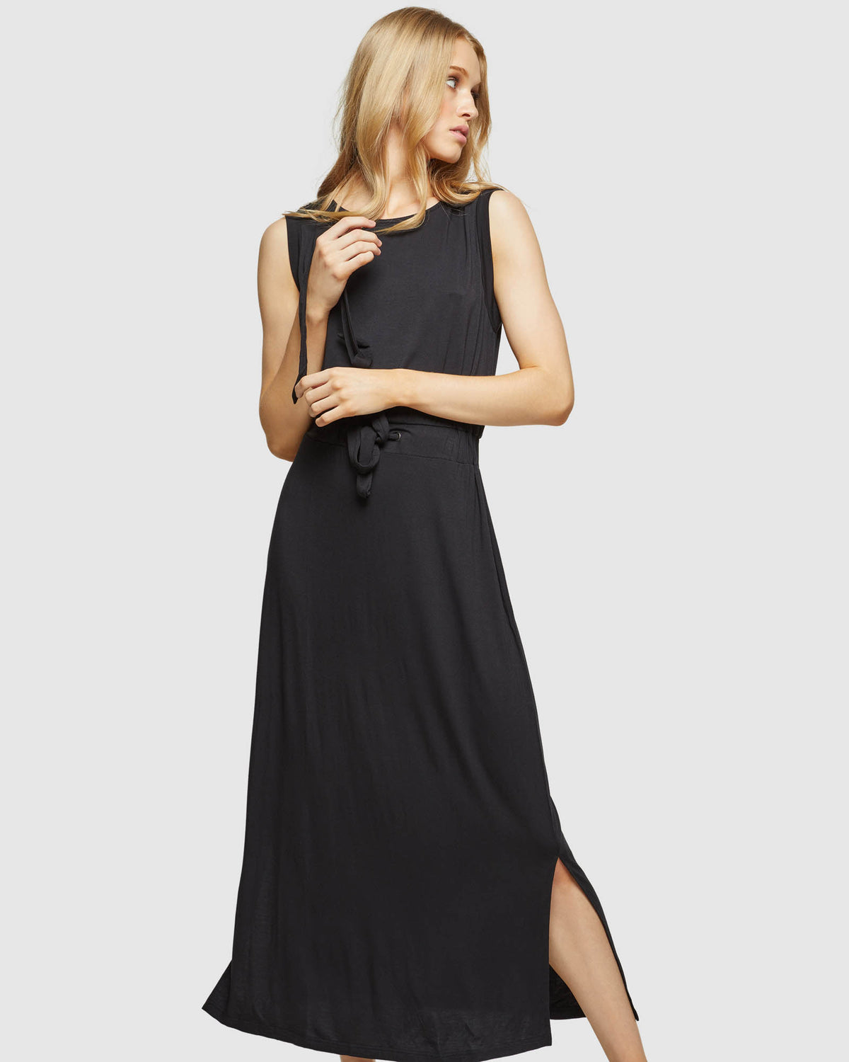 COCO DRAWSTRING WAIST KNIT DRESS WOMENS DRESSES