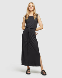 COCO DRAWSTRING WAIST KNIT DRESS WOMENS DRESSES