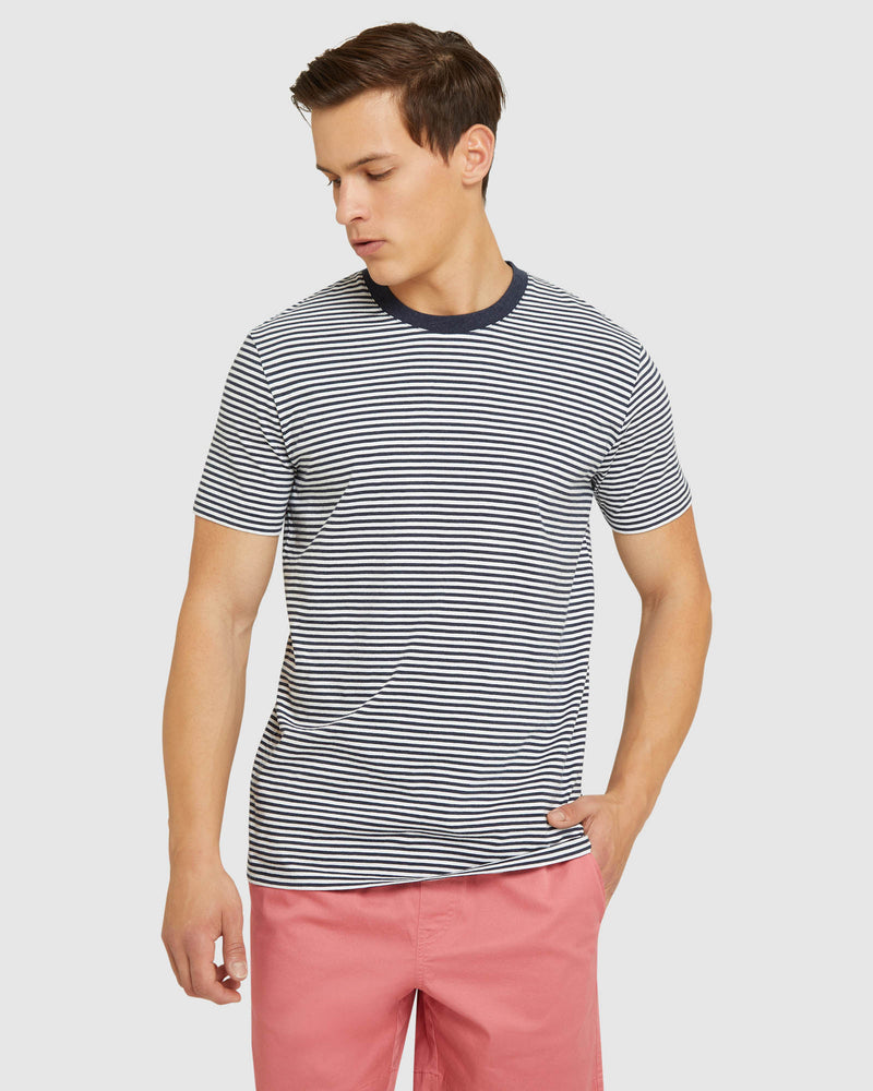 JACK STRIPED T-SHIRT NAVY/WHITE