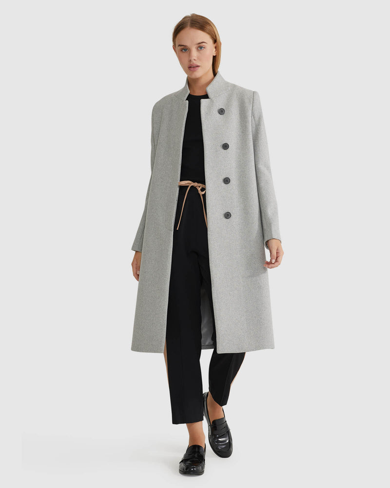 OLIVE WOOL RICH OVERCOAT WOMENS SUITS JKTS COATS