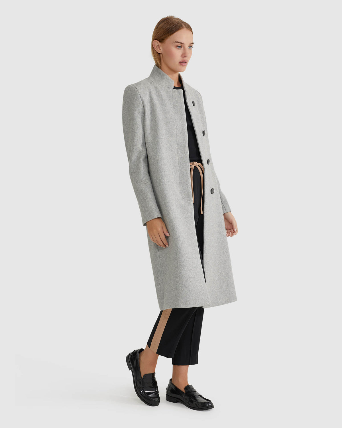 OLIVE WOOL RICH OVERCOAT WOMENS SUITS JKTS COATS