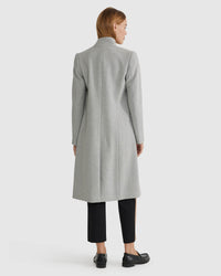 OLIVE WOOL RICH OVERCOAT WOMENS SUITS JKTS COATS