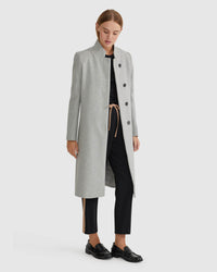 OLIVE WOOL RICH OVERCOAT WOMENS SUITS JKTS COATS