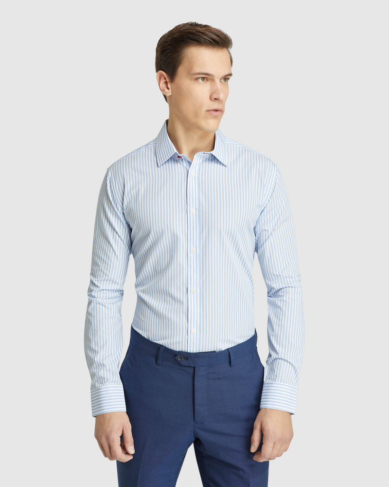 BECKTON STRIPED SHIRT LIGHT BLUE