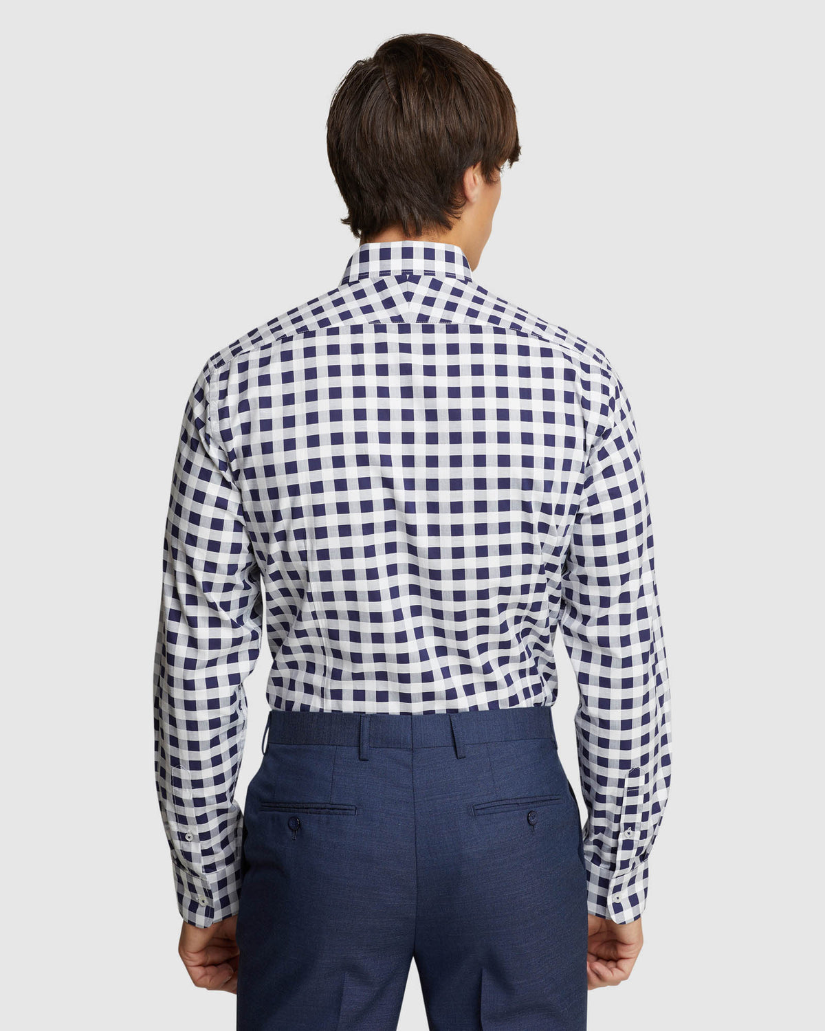 BECKTON CHECKED LUXURY SHIRT NAVY