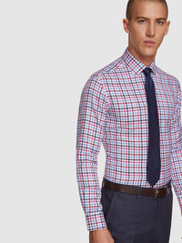 BECKTON CHECKED LUXURY SHIRT RED/BLUE