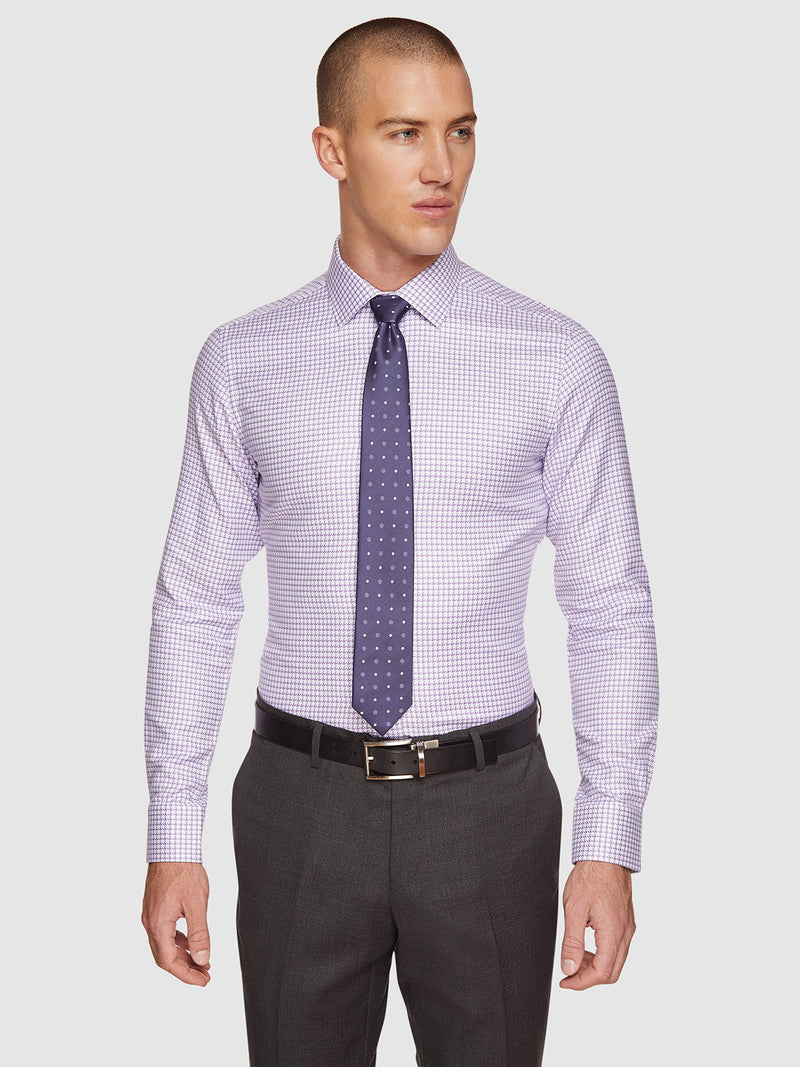 BECKTON DOBBY LUXURY SHIRT PURPLE