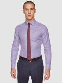 BECKTON DOBBY SHIRT PURPLE