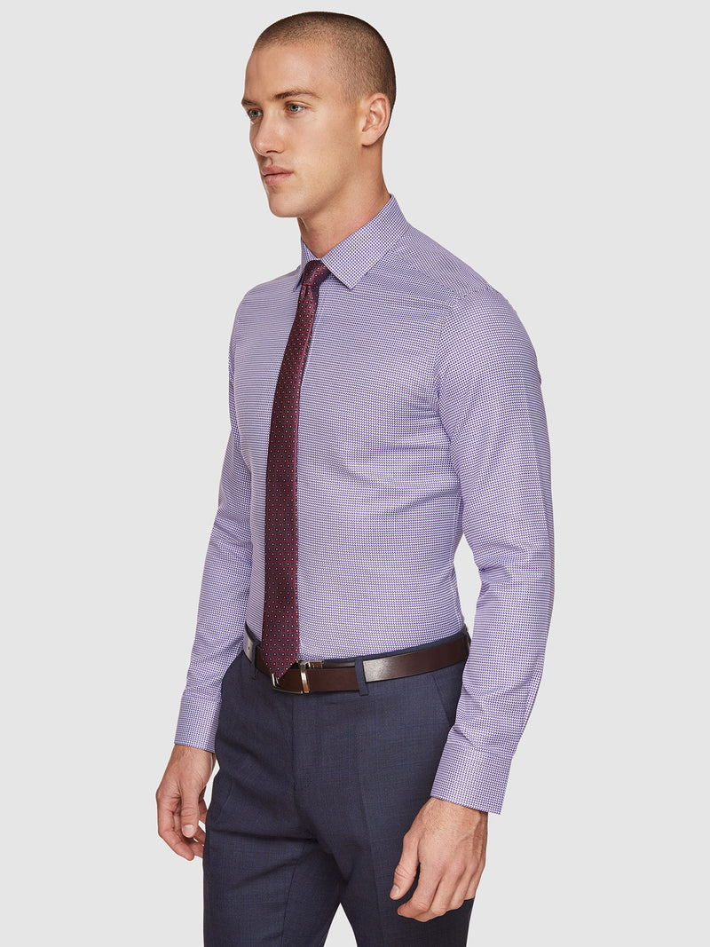 BECKTON DOBBY SHIRT PURPLE