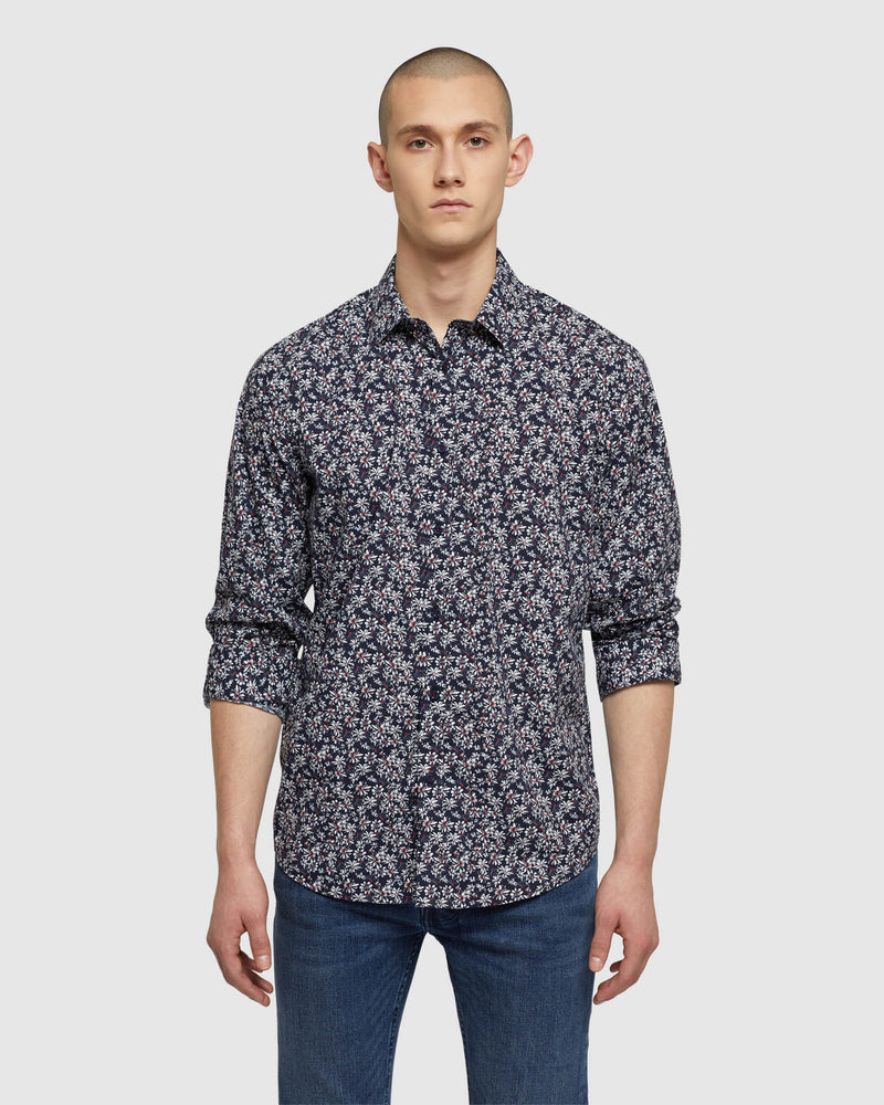 KENTON FLORAL PRINTED REGULAR SHIRT NAVY