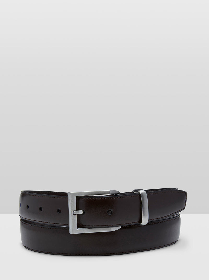 ARLEN LEATHER BELT CHOCOLATE