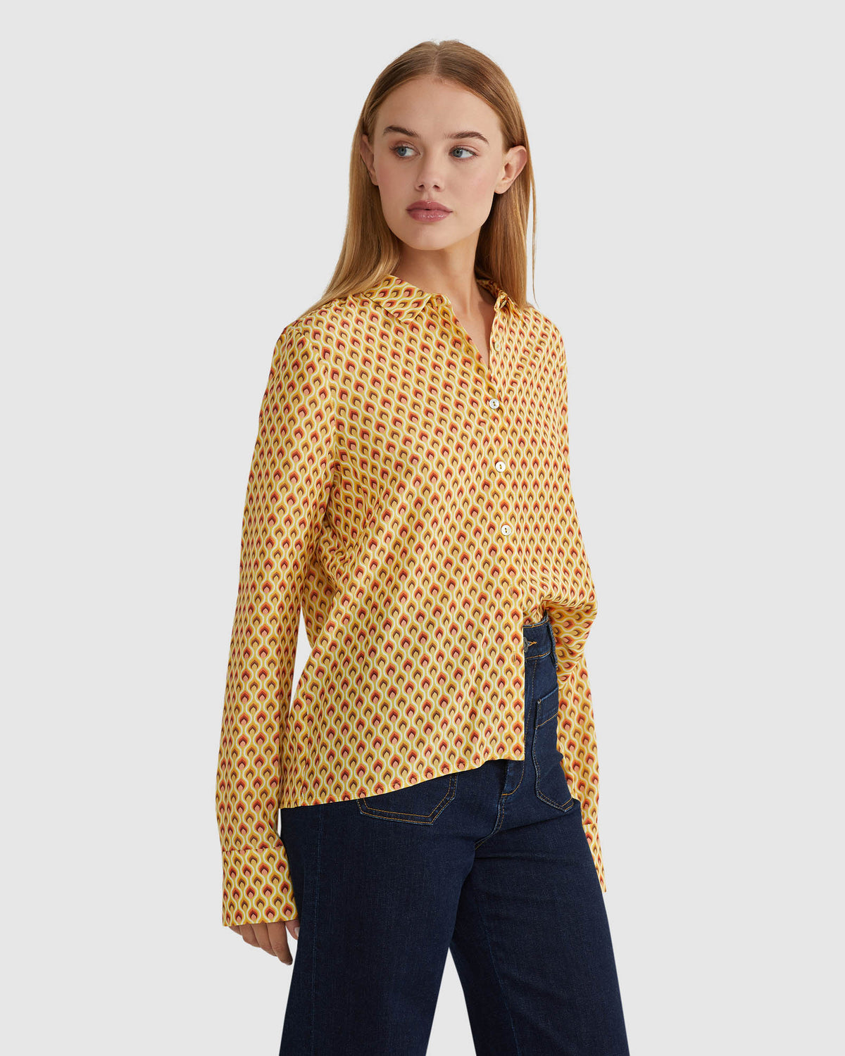 POPPY PRINTED BLOUSE WOMENS SHIRTS