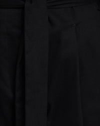 SLOANE STRETCH CTTN PAPERBAG PANTS BLACK