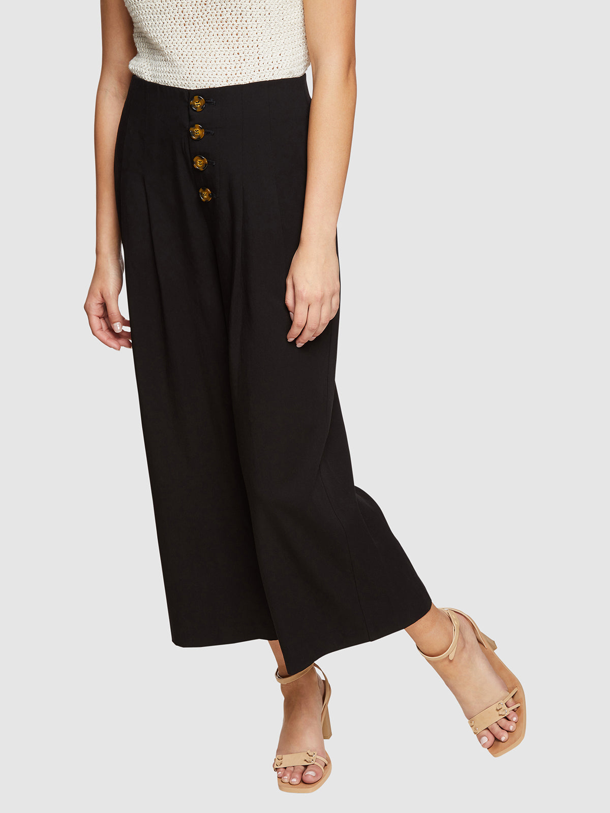 Kazo Trousers and Pants  Buy Kazo Black Trouser With Button Detail Online   Nykaa Fashion
