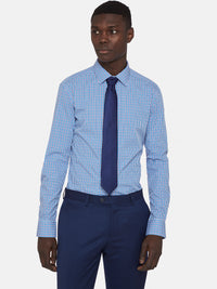 BECKTON CHECKED SHIRT BLUE