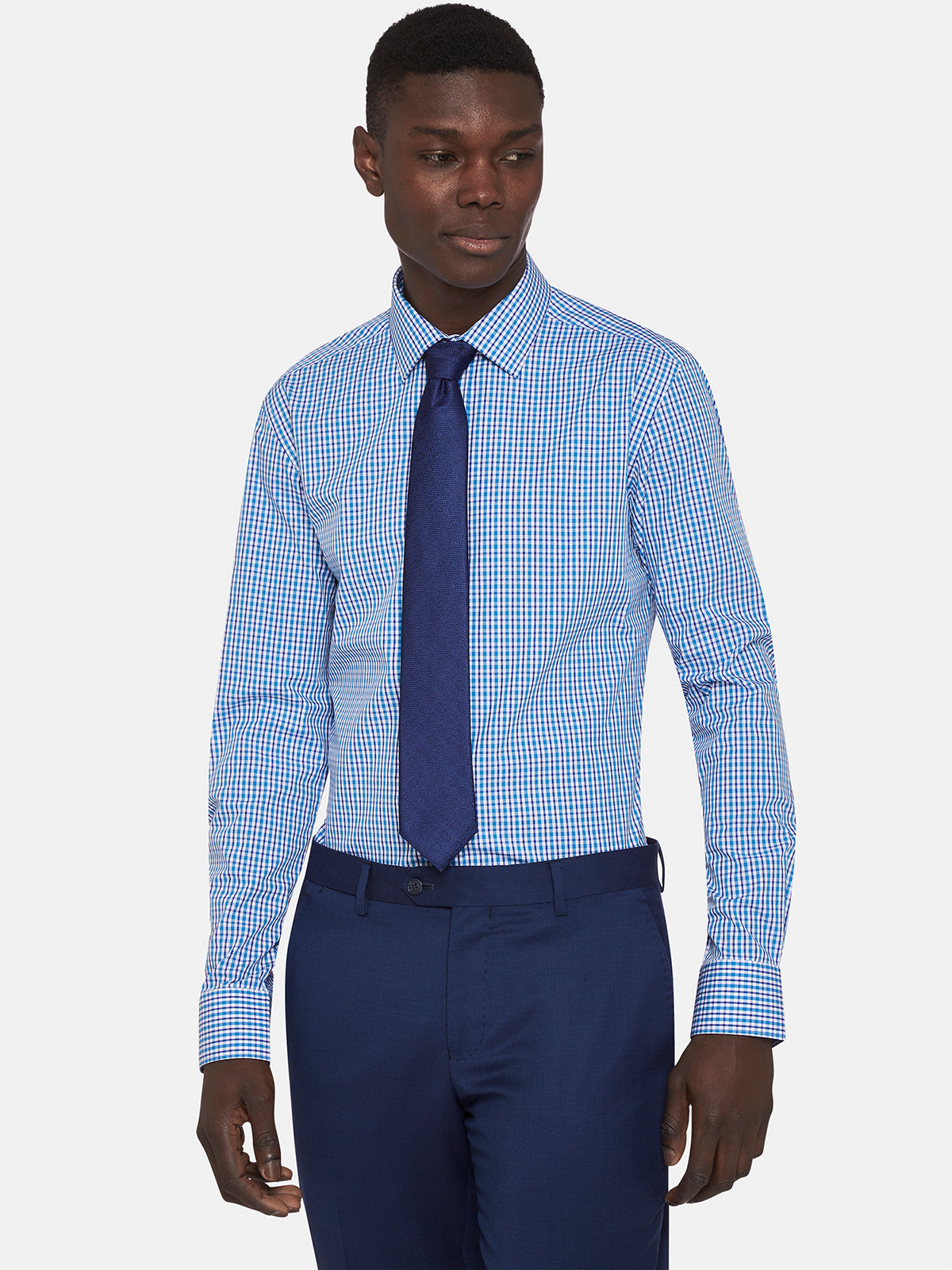 BECKTON CHECKED SHIRT BLUE