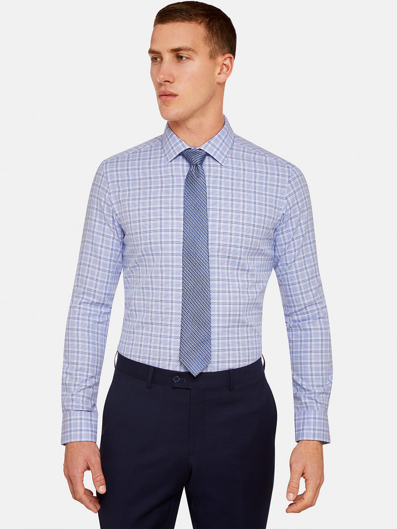 BECKTON CHECKED SHIRT BLUE