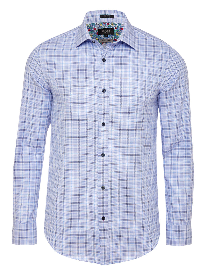 BECKTON CHECKED SHIRT BLUE