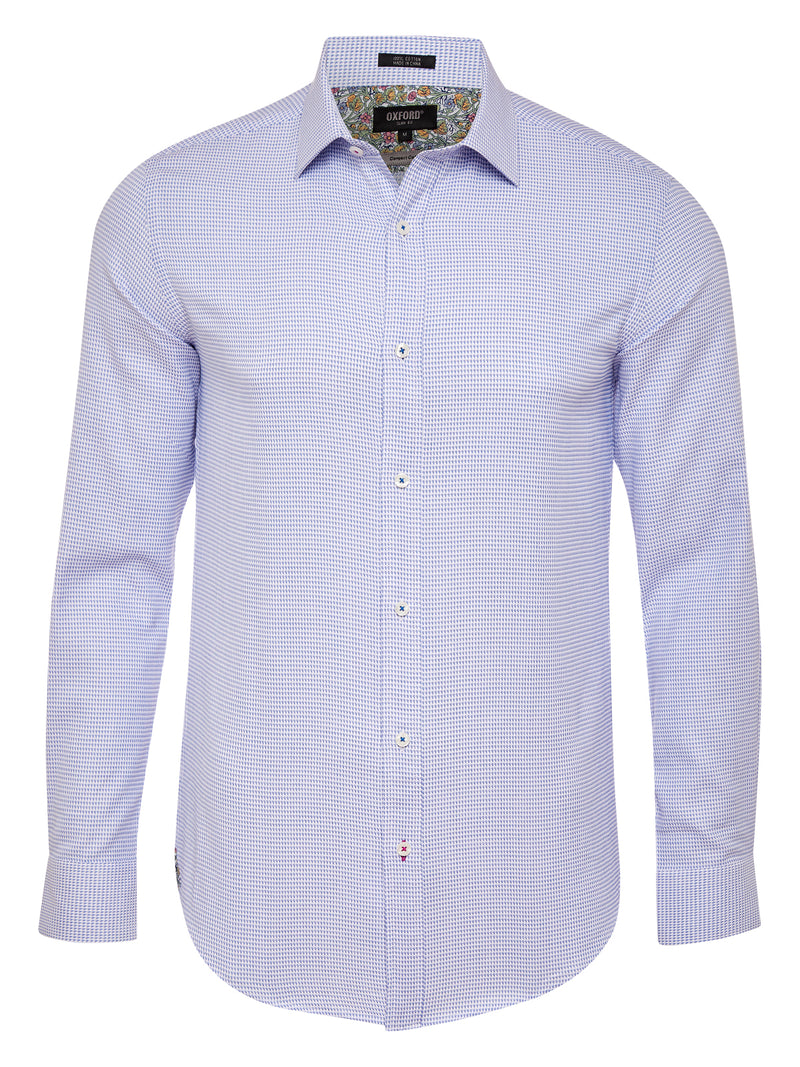 BECKTON DOBBY SHIRT BLUE