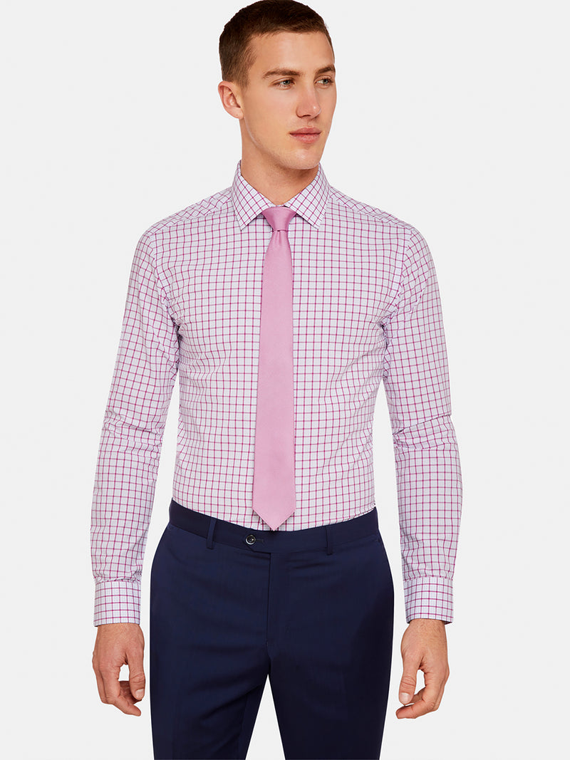 BECKTON LUXURY CHECKED SHIRT WINE