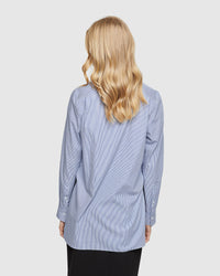 SAVANNA PINSTRIPE SHIRT WOMENS SHIRTS