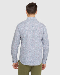 KENTON PRINTED LUXURY SHIRT BLUE/RED