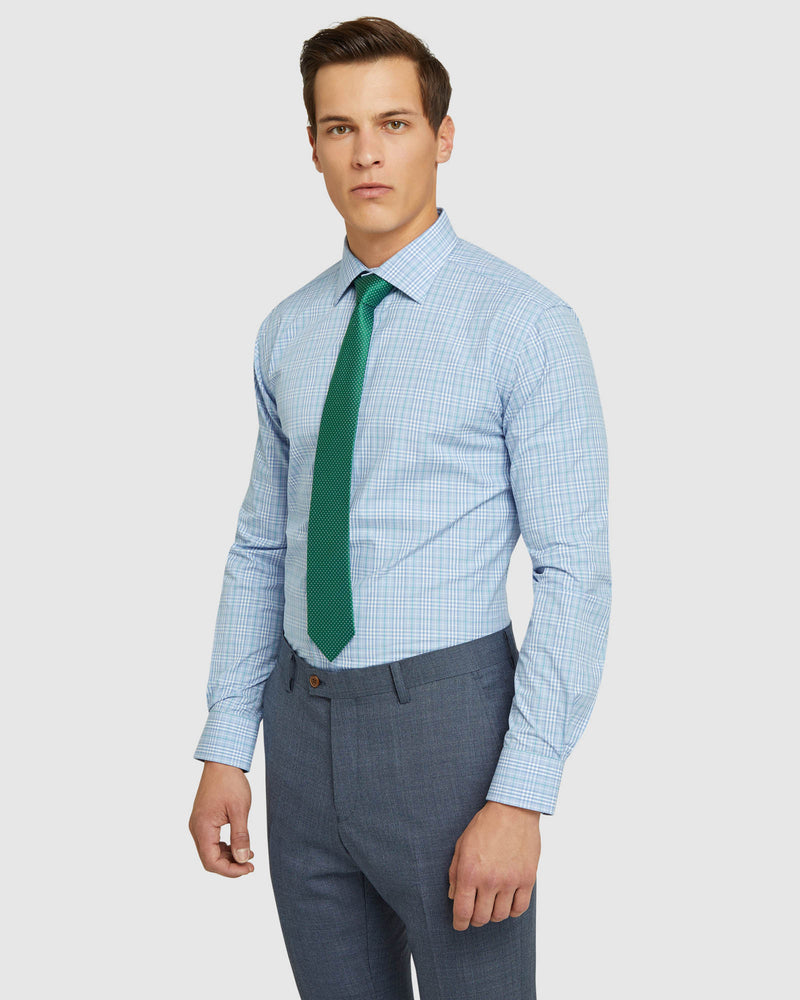 ISLINGTON CHECKED LUXURY SHIRT BLUE/GREEN