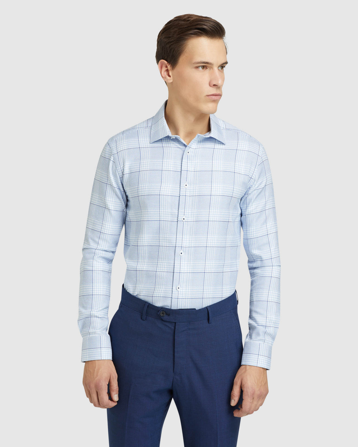 BECKTON CHECKED LUXURY SHIRT BLUE