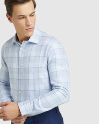 BECKTON CHECKED LUXURY SHIRT BLUE