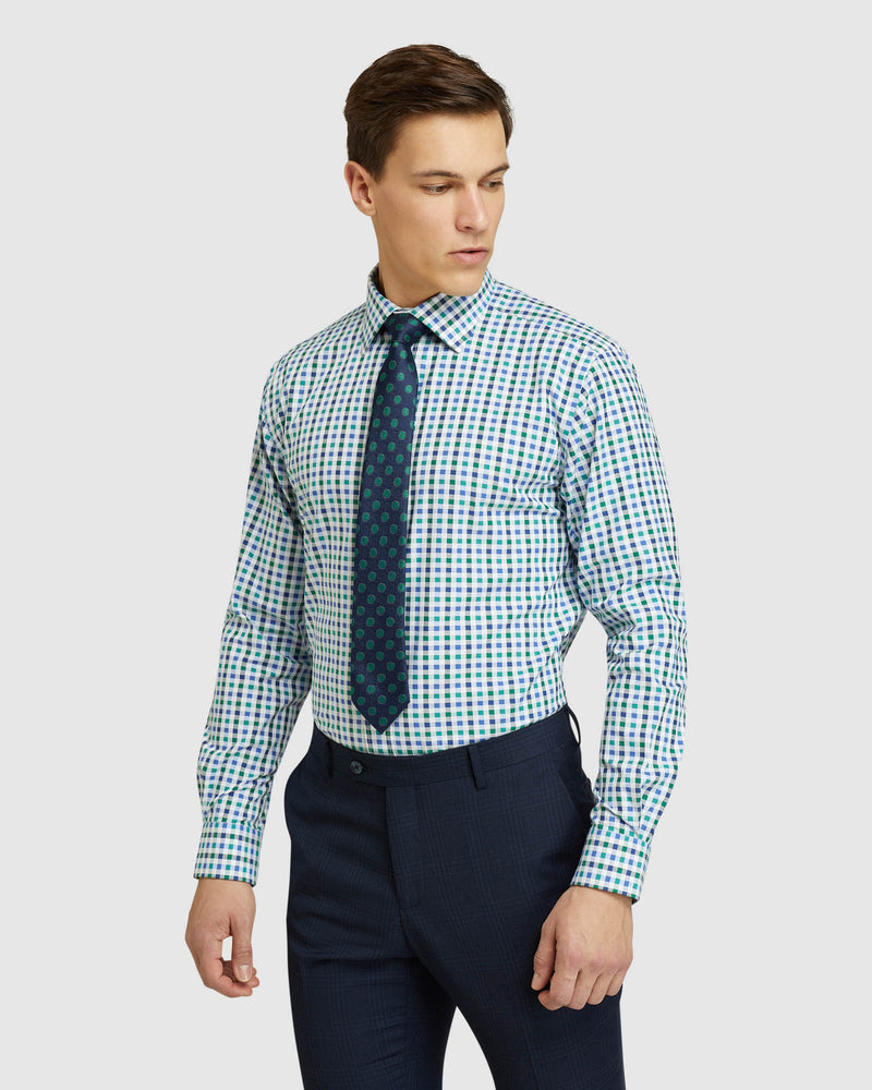 ISLINGTON REGULAR FIT CHECK SHIRT GREEN/BLUE