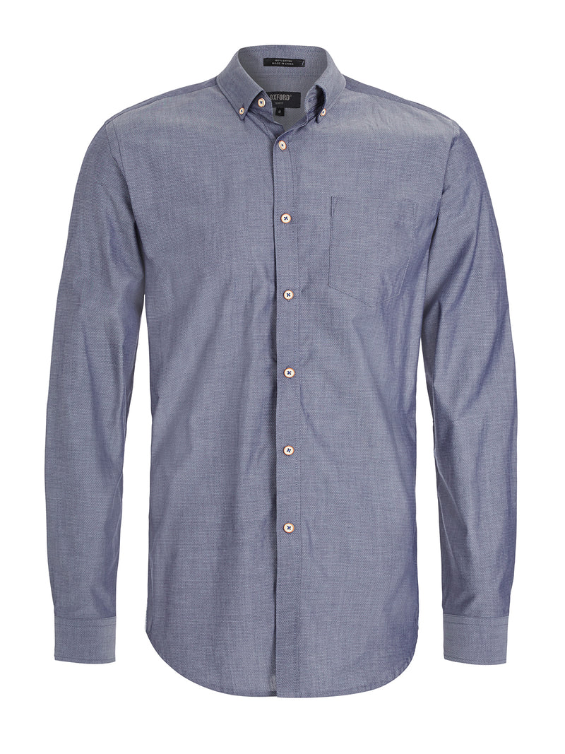 STRATTON BTTN DOWN SLIM SHIRT NVY