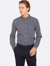 UXBRIDGE PRINTED LUX SHIRT BLUE