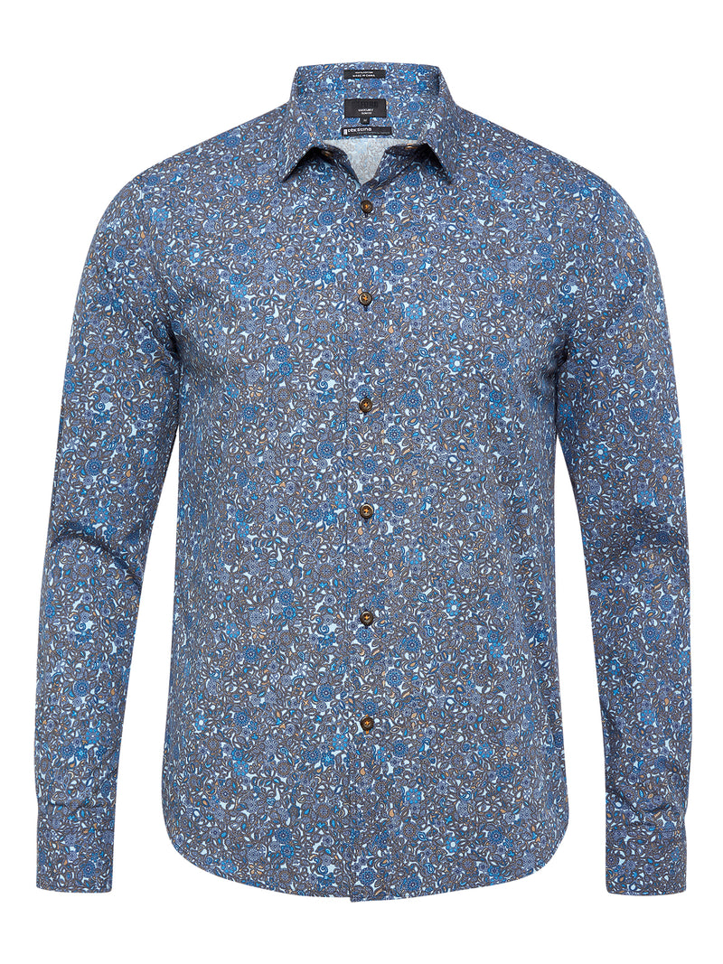 KENTON PRINTED LUXURY SHIRT NAVY