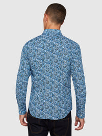 KENTON PAISLEY LUXURY SHIRT BLUE