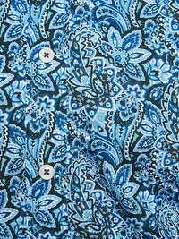 KENTON PAISLEY LUXURY SHIRT BLUE