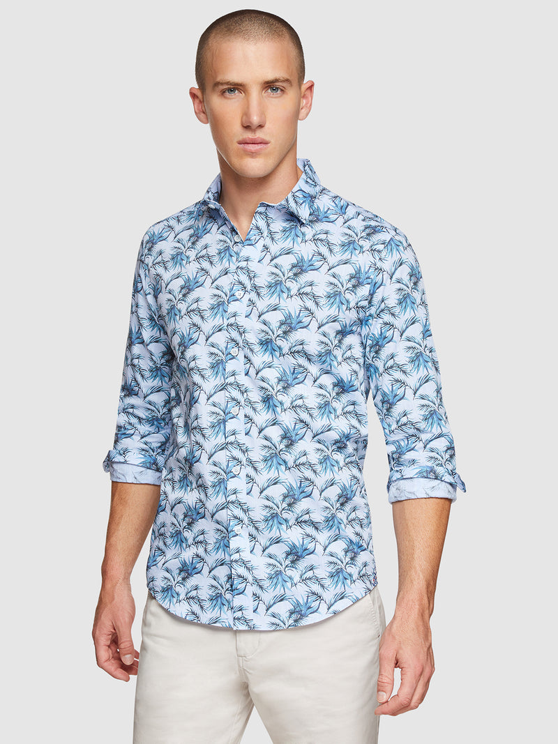 KENTON PRINTED LUXURY SHIRT BLUE