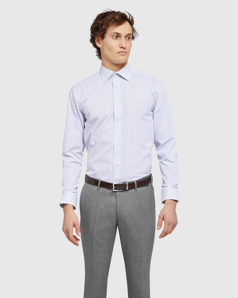 ISLINGTON STRIPE REGULAR FIT SHIRT PURPLE